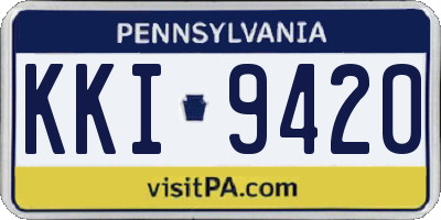 PA license plate KKI9420