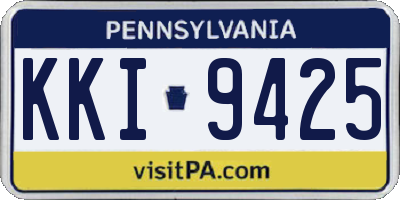 PA license plate KKI9425
