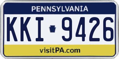 PA license plate KKI9426
