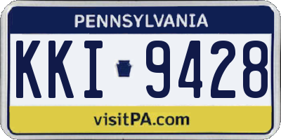 PA license plate KKI9428