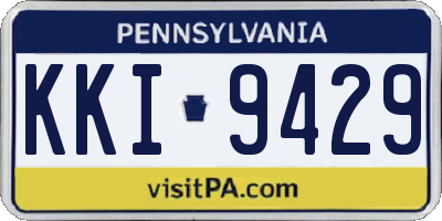PA license plate KKI9429
