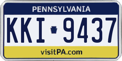 PA license plate KKI9437