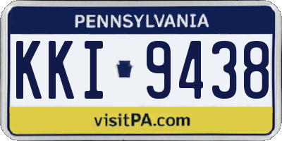 PA license plate KKI9438