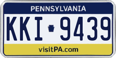 PA license plate KKI9439