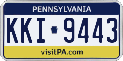 PA license plate KKI9443