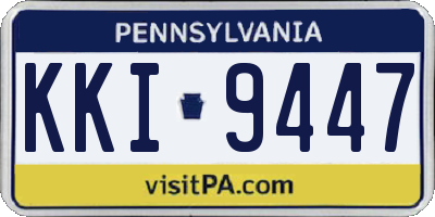 PA license plate KKI9447