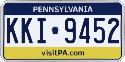 PA license plate KKI9452