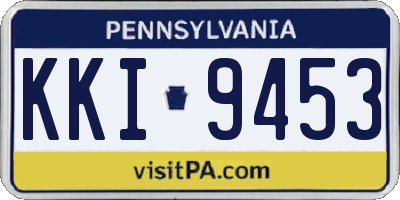 PA license plate KKI9453