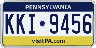 PA license plate KKI9456