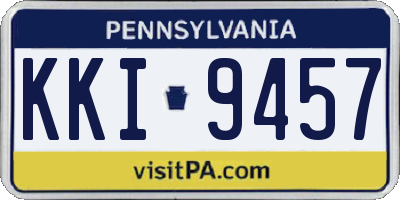 PA license plate KKI9457