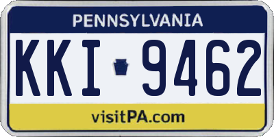 PA license plate KKI9462