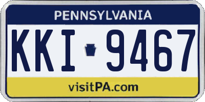 PA license plate KKI9467