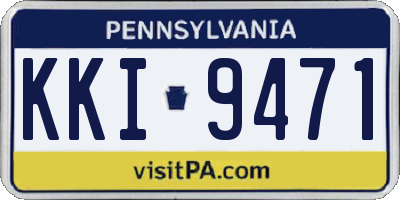PA license plate KKI9471