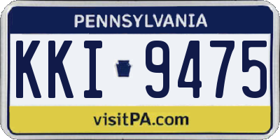 PA license plate KKI9475