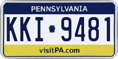 PA license plate KKI9481
