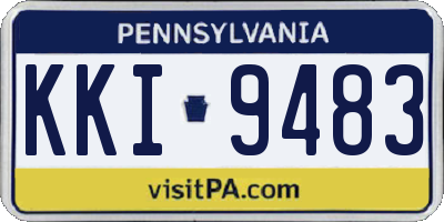 PA license plate KKI9483