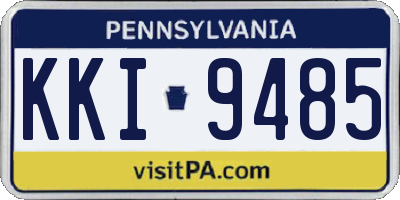 PA license plate KKI9485