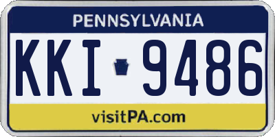 PA license plate KKI9486