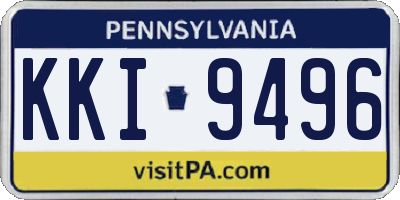 PA license plate KKI9496