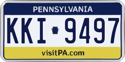 PA license plate KKI9497