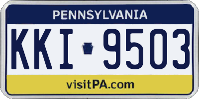 PA license plate KKI9503