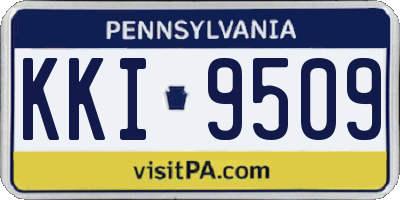PA license plate KKI9509