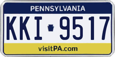 PA license plate KKI9517