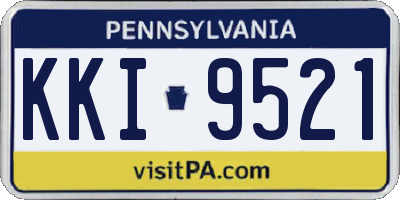 PA license plate KKI9521