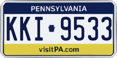 PA license plate KKI9533