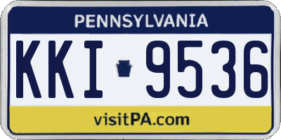 PA license plate KKI9536