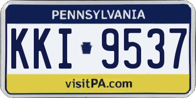 PA license plate KKI9537