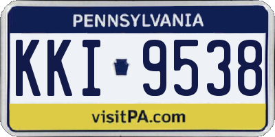 PA license plate KKI9538