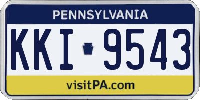 PA license plate KKI9543