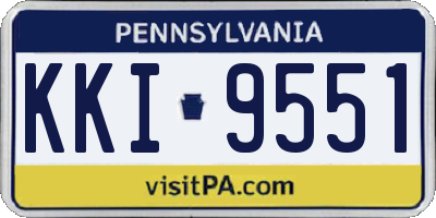 PA license plate KKI9551
