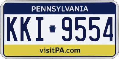 PA license plate KKI9554
