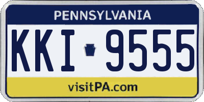 PA license plate KKI9555