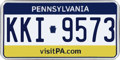 PA license plate KKI9573