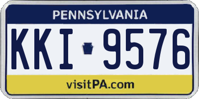 PA license plate KKI9576