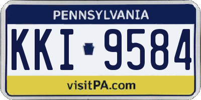 PA license plate KKI9584