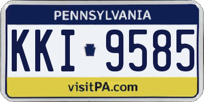 PA license plate KKI9585