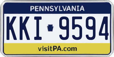 PA license plate KKI9594