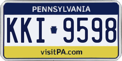 PA license plate KKI9598