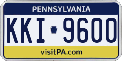 PA license plate KKI9600