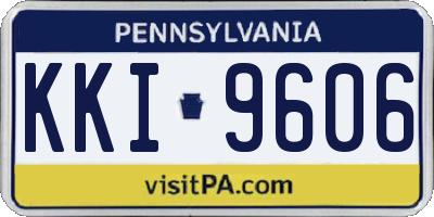 PA license plate KKI9606