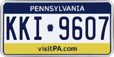 PA license plate KKI9607