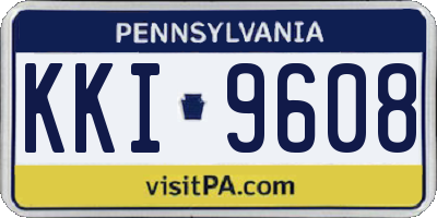 PA license plate KKI9608