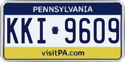 PA license plate KKI9609