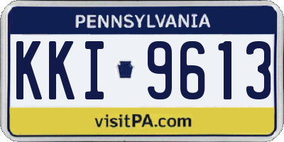 PA license plate KKI9613