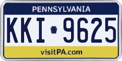 PA license plate KKI9625