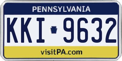 PA license plate KKI9632